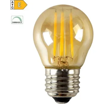 Žárovka LED Mini Globe Filament žárovka P45 Amber 6W/230V/E27/2700K/700Lm/360°/Dim