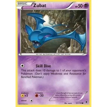 Sběratelská karetní hra Pokémon PHF 031/119 Zubat - Phantom Forces Stav: Excellent, Verze: NORMAL