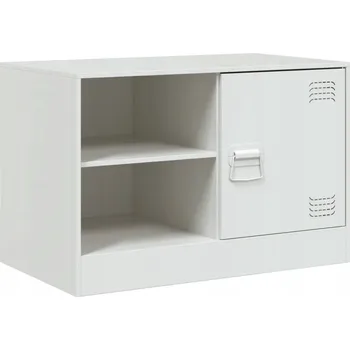 Televizní stolek TV stolek bílý 67x39x44 cm - ocel válcovaná za studena