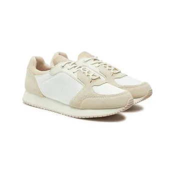 Oblečení a móda Sneakersy Calvin Klein Jeans Runner Laceup Low Mg Media YW0YW01644 Écru 41