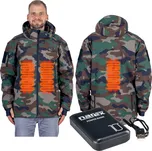 Vyhřívaná bunda Narex CAMOUFLAGE CHJ-S SET s powerbankou, velikost S