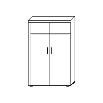 Šatní skříň Skříň Samir R1 švestka/grafit