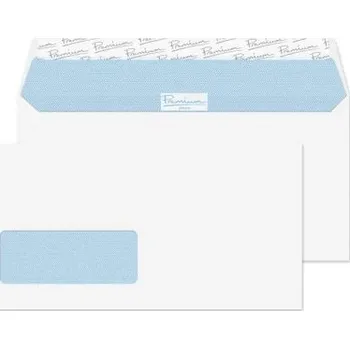 Obálka Poštovní obálka, Bílá velikost DL bez okénka samolepící s odtrhovacím pruhem