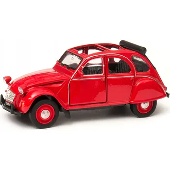 autíčko WELLY OLD TIMER CITROEN 2CV ČERVENÝ 1:34 NOVÝ KOVOVÝ MODEL 43625