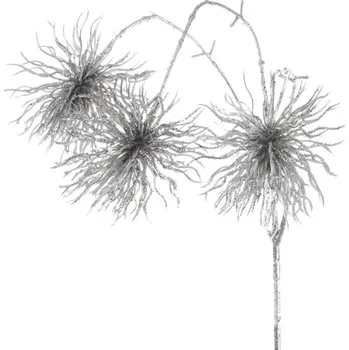 Vánoční dekorace ArtFir Vánoční větvička 57B | stříbrná 35 x 10 cm