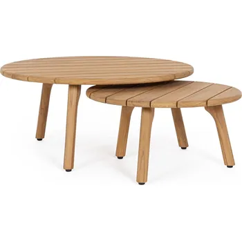 Zahradní stůl BIZZOTTO Set dvou zahradních konferenčních stolů GARITA hnědý