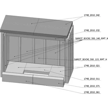 Krbová vložka Romotop Šamotová komora komplet