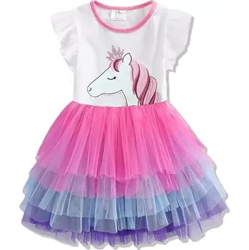 Dívčí šaty Vikita dívčí šaty Tutu růžové 5