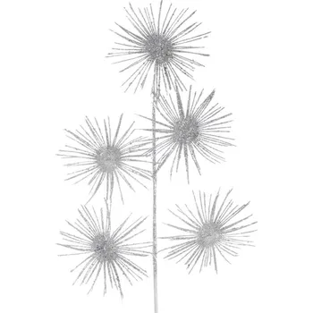 Vánoční dekorace ArtFir Vánoční větvička 46B | stříbrná 43 cm