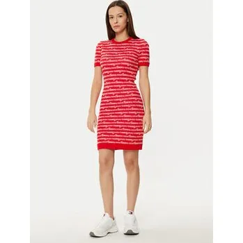 Dámské šaty Tommy Jeans Každodenní šaty DW0DW19478 Červená Slim Fit M