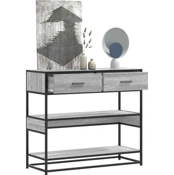 Konzolový stolek vidaXL Konzolový stolek 90x35x80 cm kompozitní dřevo [849182] Barva: šedá sonoma