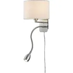 TRIO Nástěnné svítidlo Hotel 1x E14 š.20cm v.23cm matný nikl / bílá - TRIO TR 271170201