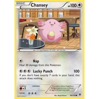 Sběratelská karetní hra Pokémon PHF 080/119 Chansey - Phantom Forces Stav: Excellent, Verze: NORMAL
