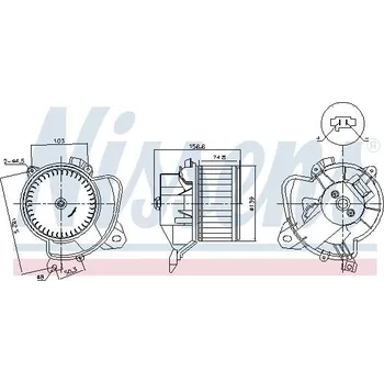 vnitřní ventilátor NISSENS 87574
