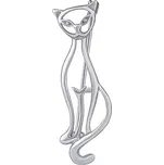 Stříbrná brož kočka Pretty - 4 cm