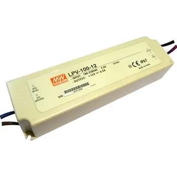 Příslušenství pro svítidlo MEANWELL Napáječ LPV-100-12 100W 12V MEANWELL MEAN LPV-100-12