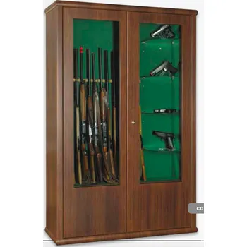 Trezor Metalk Luxusní kombinovaná skříň na čtrnáct zbraní Dragone kombi, wood line