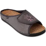 155D154 36 - dámské pantofle INBLU šedé, kytičky 155D154_39