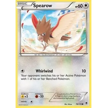 Sběratelská karetní hra Pokémon PHF 078/119 Spearow - Phantom Forces Stav: Excellent, Verze: NORMAL