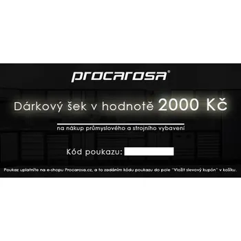 Tělový krém Procarosa® Elektronický dárkový poukaz v hodnotě 2000 Kč