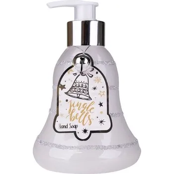 Mýdlo MÝDLO na ruce 300ml JINGLE BELLS WINTER CLASSICS s pumpičkou ve tvaru zvonku ACCENTRA