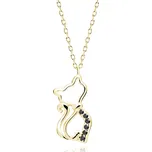 Stříbrný řetízek ZLATÁ KOČKA BLACK Ag 925; ≤2,1 g.