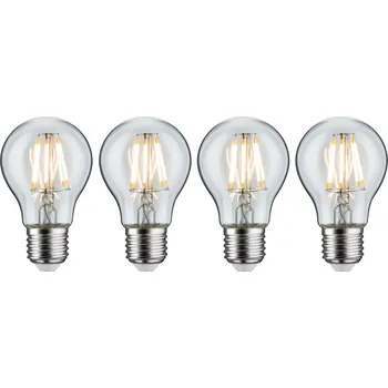 PAULMANN Filament set LED žárovka E27 230V 4x7W 2700K čirá - PAULMANN P 5084
