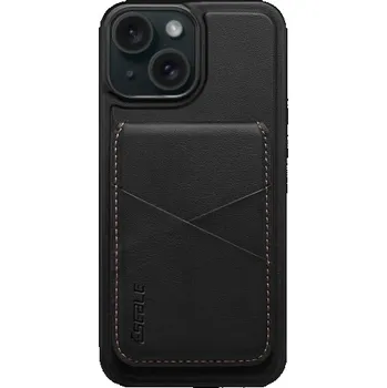 Pouzdro na mobilní telefon ESEBLE kryt s odnímatelnou magnetickou peněženkou a MagSafe pro iPhone 15 - černý