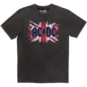 Zahraniční hudba Merch AC/DC: Ac/dc Unisex Stone Wash T-shirt: Flag (large) L