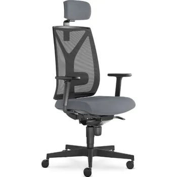 Leaf 503-SY – ergonomická otočná pracovní židle, šedá