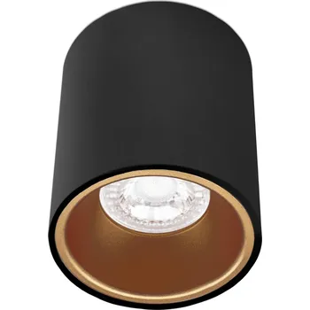 CENTURY ESSENZA přisazené svítidlo GU10 černá/zlatá 80mm - CENTURY CEN ESRNG80-GU10