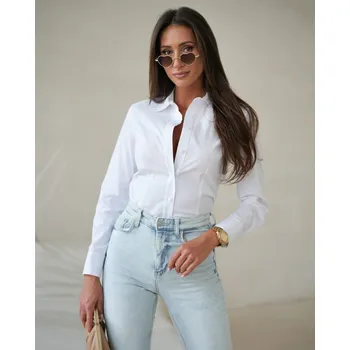 Elegantní klasická černá košile 24915 E.M.G. barva: bílá, Rozměr: XL - 42