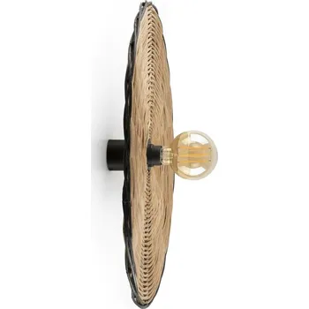 Svítidlo FARO COSTAS 600 H70 nástěnné a stropní svítidlo, černá/ratan - FARO FARO 62173-69