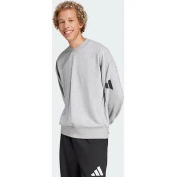Dámská mikina ADIDAS Mikina Essentials Loose Fit 3 Bar Logo M ČERNÁ|ŠEDÁ