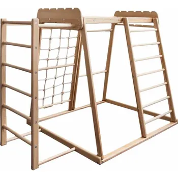 Dětské hřiště WOODANDHEARTS Montessori domácí hřiště se žebříkem, Natural Wood