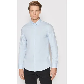 Pánská móda Calvin Klein Košile Poplin K10K108229 Modrá Slim Fit 44