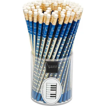 Tužka s gumou s potiskem klapek klavíru v modré barvě 1 ks