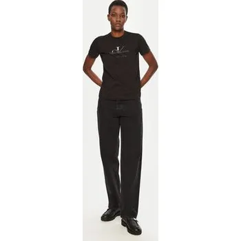 Pánská móda Calvin Klein Jeans T-Shirt J20J224983 Černá Regular Fit XS