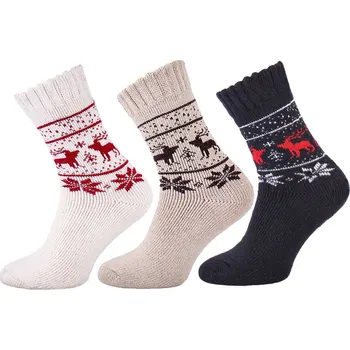 Dámské ponožky Teplé ponožky dámské Alpaka Sob 02 (Kvalitní ponožky vlněné 3 páry v balení)