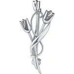 Stříbrná brož tulipán Amsterdam
