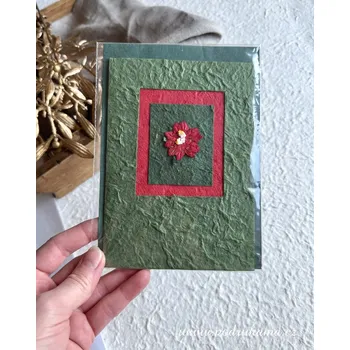 Pod Rukama Přání z ručního papíru - vanoční 1