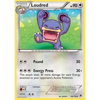 Sběratelská karetní hra Pokémon PHF 084/119 Loudred - Phantom Forces Stav: Excellent, Verze: NORMAL