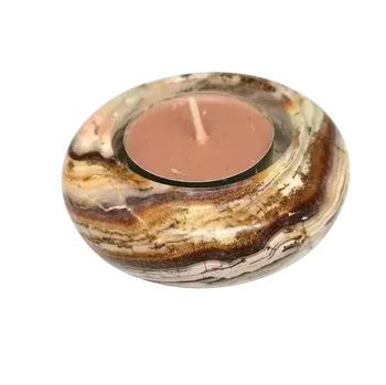 Svícen Aragonitový svícen kulatý 7,5 cm