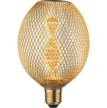Žárovka PAULMANN Metallic Glow Standard 230V LED Globe E27 Helix 3,5W 1800K mosaz - PAULMANN P 29088