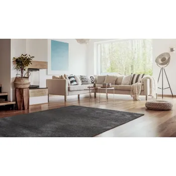 Koberec SINTELON Kusový koberec DOLCE VITA 01/GGG BARVA: Černá, ROZMĚR: 67x110 cm