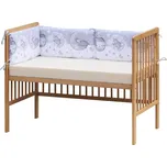 Mantinel do postýlky 4dílný - Scarlett Lucy - 180 x 30 cm - šedá