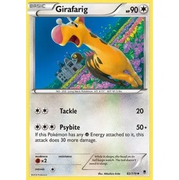 Karetní hra Pokémon PHF 082/119 Girafarig - Phantom Forces Stav: Excellent, Verze: NORMAL