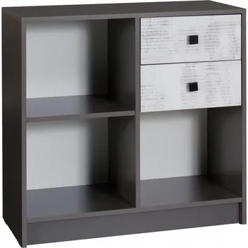 Knihovna Regál Tomio R13 pravý grafit/enigma