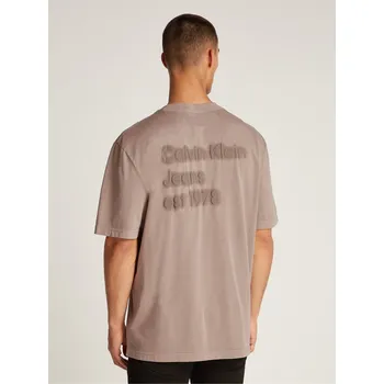 Pánské tričko Tričko Calvin Klein Jeans Taupe Grey 1066926 L