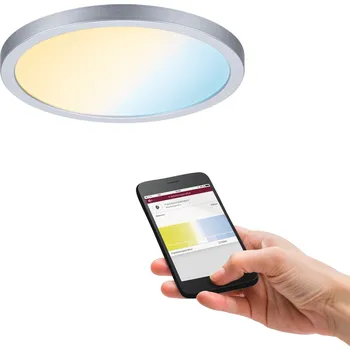 Koupelnové svítidlo PAULMANN Smart Home Zigbee LED vestavné svítidlo Areo VariFit IP44 kruhové 175mm 13W matný chrom měnitelná bílá - PAULMANN P 93045